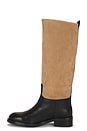 view 6 of 5 Pace Boot in Latte Suede & Black Leather