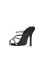 view 3 of 5 Selma Mule in Black Nappa with Crystal Embellishment