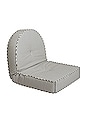 view 1 of 6 Reclining Pillow Lounger in Laurens Navy Stripe