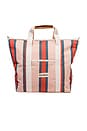 view 1 of 4 Cooler Tote Bag in Bistro Dusty Pink Stripe