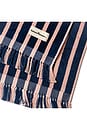 view 3 of 4 Beach Towel in Monaco Navy And Pink Stripe