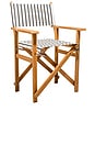 view 1 of 9 Directors Chair Table in Monaco Black Stripe