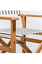 view 4 of 9 Directors Chair Table in Monaco Black Stripe