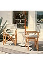 view 8 of 9 Directors Chair Table in Monaco Black Stripe