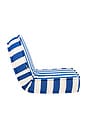 view 4 of 8 Reclining Pillow Lounger in Crew Mediterranean Blue Stripe