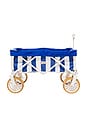 view 2 of 7 Folding Beach Cart in Crew Mediterranean Blue Stripe