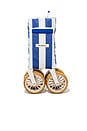 view 3 of 7 Folding Beach Cart in Crew Mediterranean Blue Stripe