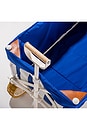 view 4 of 7 Folding Beach Cart in Crew Mediterranean Blue Stripe