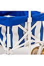 view 5 of 7 Folding Beach Cart in Crew Mediterranean Blue Stripe