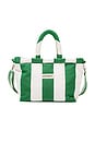 view 1 of 5 Cloud Cooler Tote Bag in Crew Canyon Green Stripe