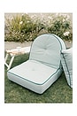 view 4 of 4 Reclining Pillow Lounger in Rivie Green