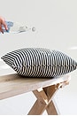 view 5 of 6 Rectangle Throw Pillow in Laurens Navy Stripe