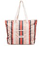 view 1 of 3 Beach Bag in Bistro Dusty Pink Stripe