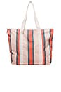 view 2 of 3 Beach Bag in Bistro Dusty Pink Stripe