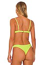 view 3 of 4 Borderline Bikini Top in Limelight