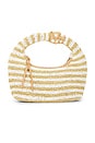 view 1 of 4 Maeve Striped Hobo Bag in Natural & White