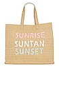view 1 of 4 Sunrise Sunset Tote in Sand & Mint Rainbow