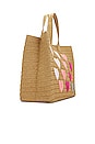 view 3 of 4 Be Mine Tote in Sand & Pink Rainbow