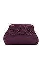 view 1 of 4 POCHETTE EN CUIR AVEC ROSETTE YASMIN in Burgundy