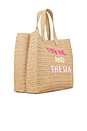 view 3 of 4 You Me And The Sea Tote in Sand Fuchsia & Petal
