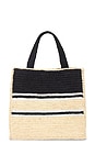 view 2 of 4 Hola Beaches Boxy Tote in Natural, Black, & White