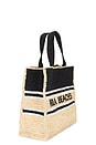 view 3 of 4 Hola Beaches Boxy Tote in Natural, Black, & White