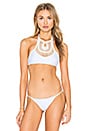 view 1 of 4 Crochet Halter Bikini Top in White