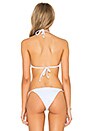 view 3 of 4 Crochet Halter Bikini Top in White