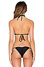 view 3 of 3 Strappy Halter Bikini Top in Black