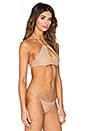 view 2 of 4 Key Hole Bikini Top in Sand