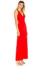 view 2 of 3 Carmela Deep V Wide Leg Backless Jumpsuit in Red
