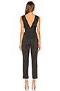 view 3 of 3 Gloria Deep V Jumpsuit in Black Pinstripe