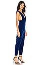 view 2 of 3 Gloria Deep V Velvet Jumpsuit in Royal Blue