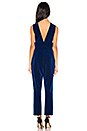 view 3 of 3 Gloria Deep V Velvet Jumpsuit in Royal Blue