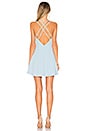 view 3 of 3 Sammie Deep V Skater Dress in Light Blue