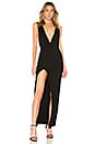 view 1 of 3 Erika Deep V Jersey Maxi in Black