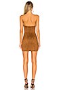 view 3 of 3 Carla Faux Suede Strapless Dress in Camel