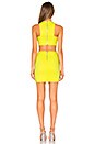 view 3 of 3 ROBE PRÈS DU CORPS DÉCOUPÉE ALLESANDRA in Neon Yellow