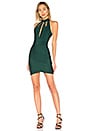 view 1 of 3 Ansie Halter Cut Out Dress in Forrest Green