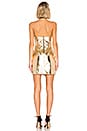 view 3 of 3 Skylar Faux Leather Dress in Gold Metal