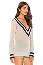 view 2 of 4 Bobbie V Neck Sweater in Light Grey Multi