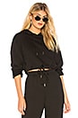 view 1 of 4 Alyson Cropped Hoodie Sweatshirt in Black
