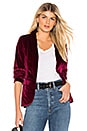 view 1 of 4 Miram Velvet Blazer in Wine