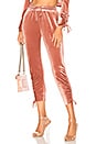 view 1 of 4 Behati Ruched Velour Jogger in Blush