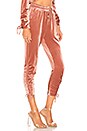view 2 of 4 Behati Ruched Velour Jogger in Blush