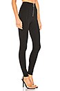 view 2 of 4 Lacey Front Zip Ponte Legging in Black