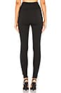 view 3 of 4 Lacey Front Zip Ponte Legging in Black
