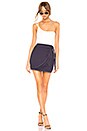 view 4 of 4 Maci Wrap Skirt in Navy
