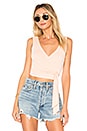 view 1 of 4 Mina Rib Wrap Top in Peach
