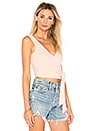 view 2 of 4 Mina Rib Wrap Top in Peach